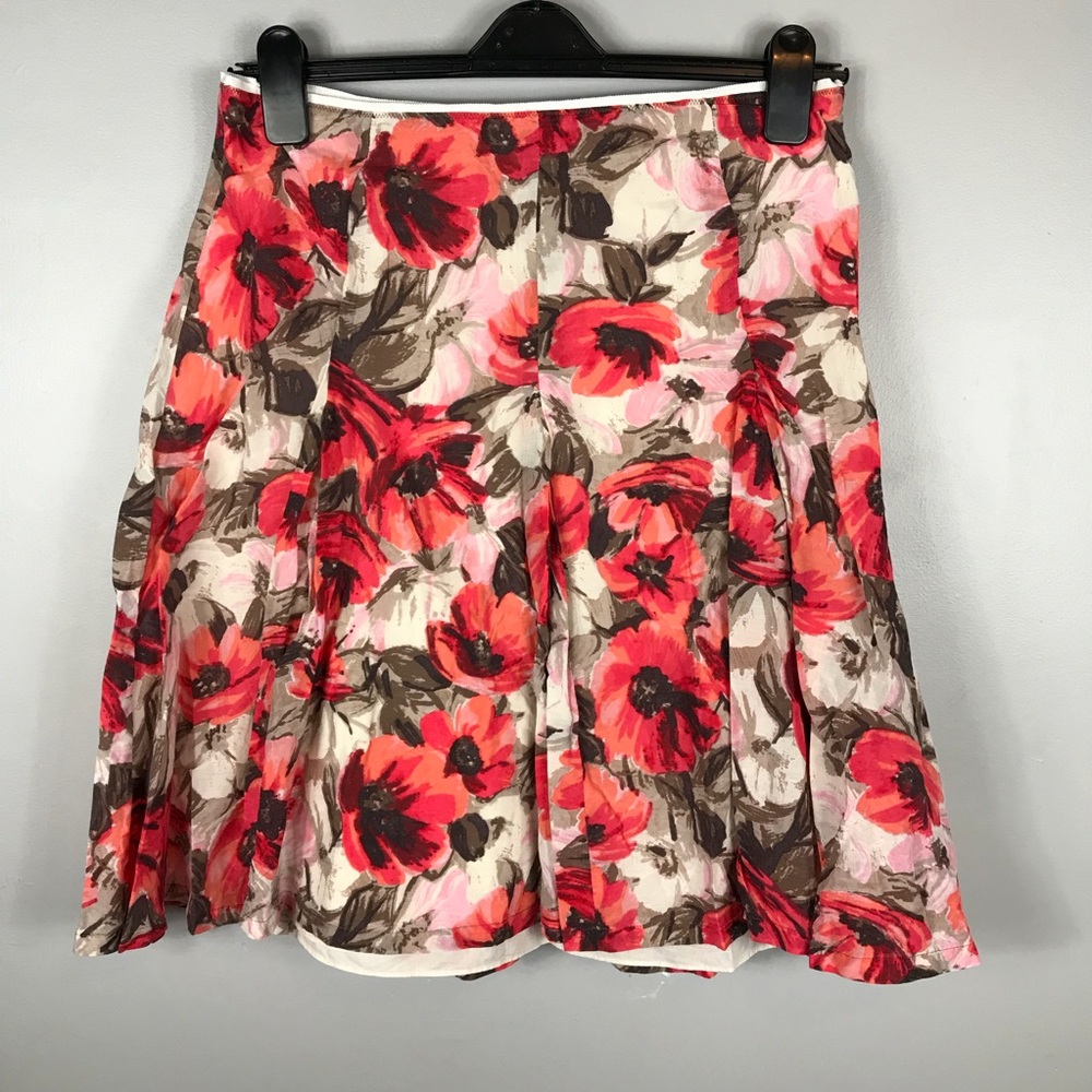 Banana Republic Silk Flowers Skirt Sz 10